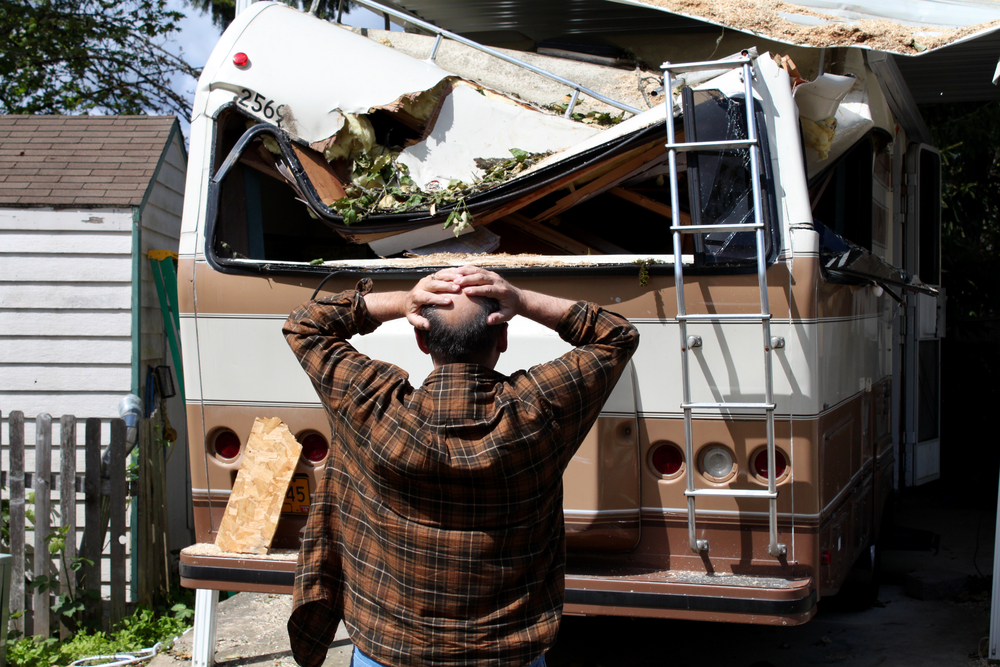 Damaged Rv Damaged RV | Protective Agency